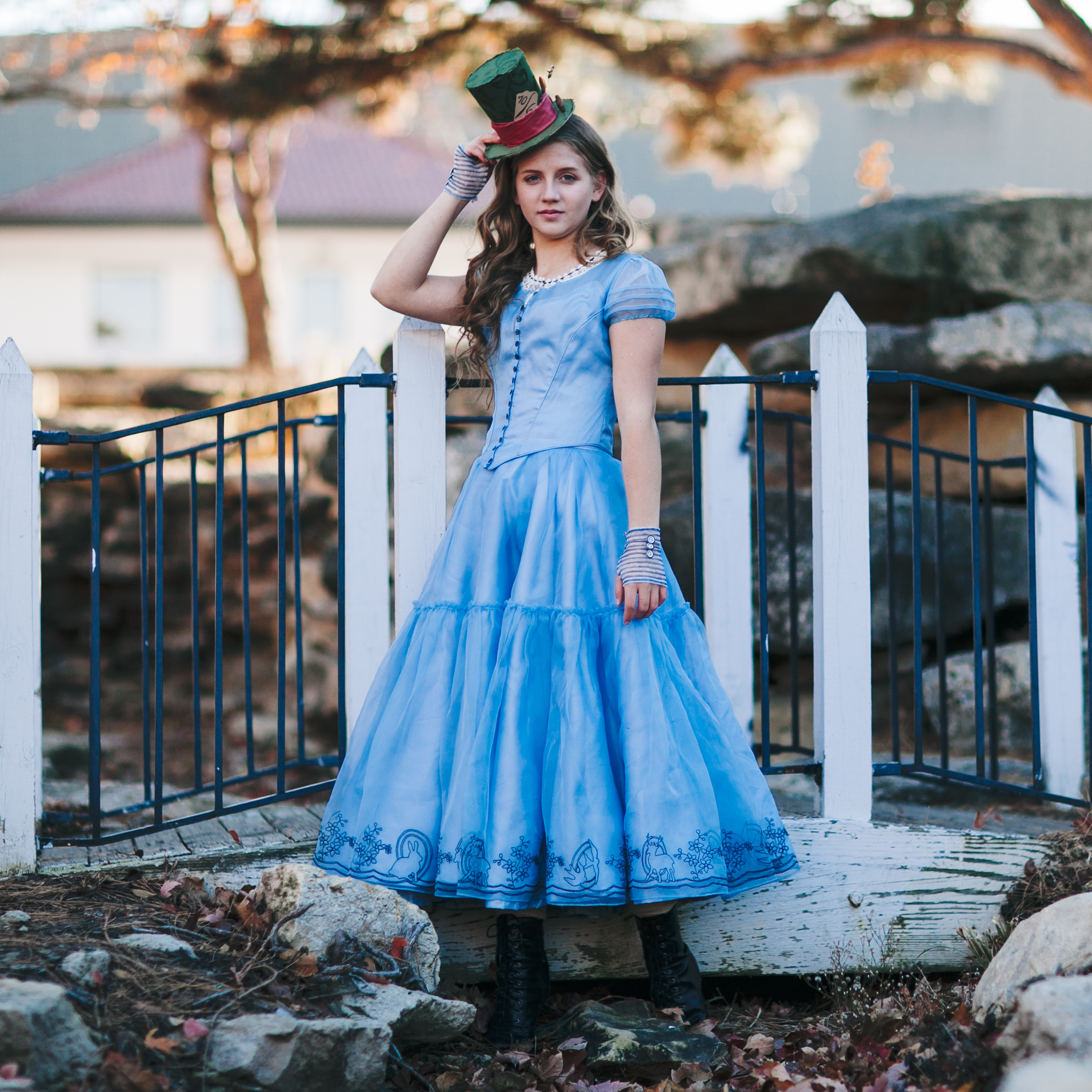 blue dress alice in wonderland style
