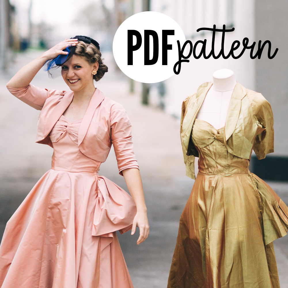 The Bernadette Dress – 1950s Evening Dress – PDF Pattern