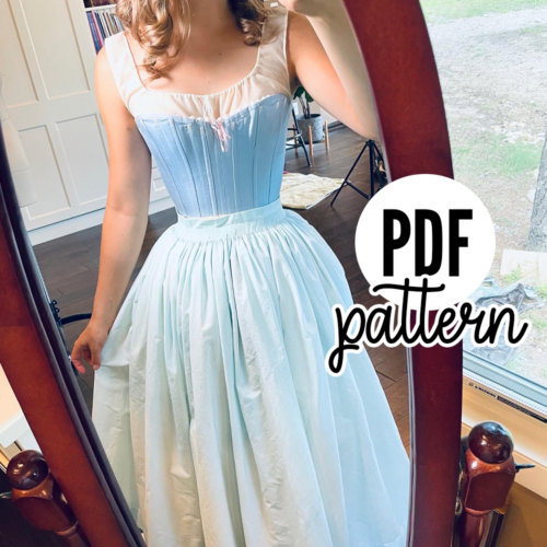 Chemise Pattern for Cinderella Day Dress + Petticoat Info - PDF Printable