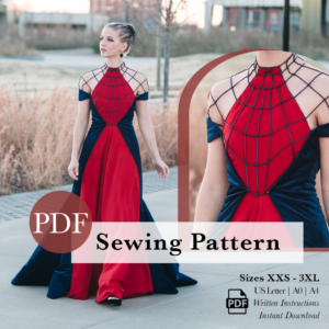 The Spider-Mae Dress - Red Carpet Design - Multi-Size PDF Sewing Pattern