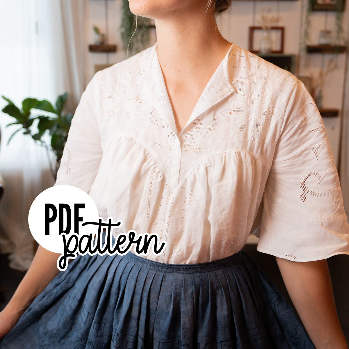Laura Blouse PATTERN – Historical Inspired – PDF Printable